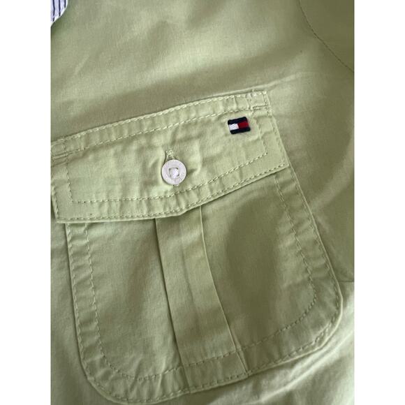 Tommy Hilfiger 100% Cotton Button Down Dress Shirt Lime Green Size Medium - Picture 6 of 8